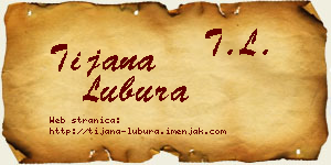 Tijana Lubura vizit kartica